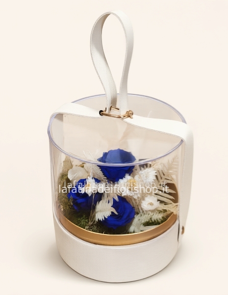 Micro flower box di fiori stabilizzati