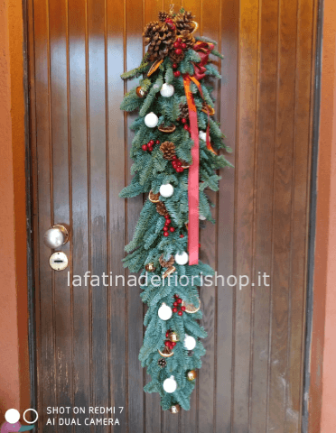 Ghirlanda lunga natalizia o invernale da porta