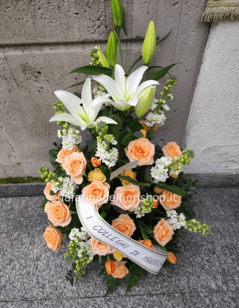 Composizione funebre in ciotola donna