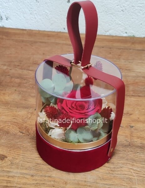 Micro flower box in rosso