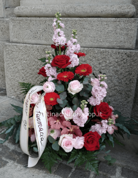 Composizione funebre in ciotola uomo
