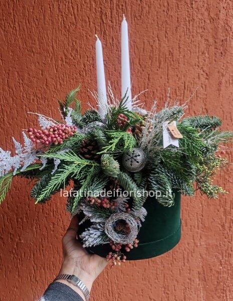 Flower box velluto verde