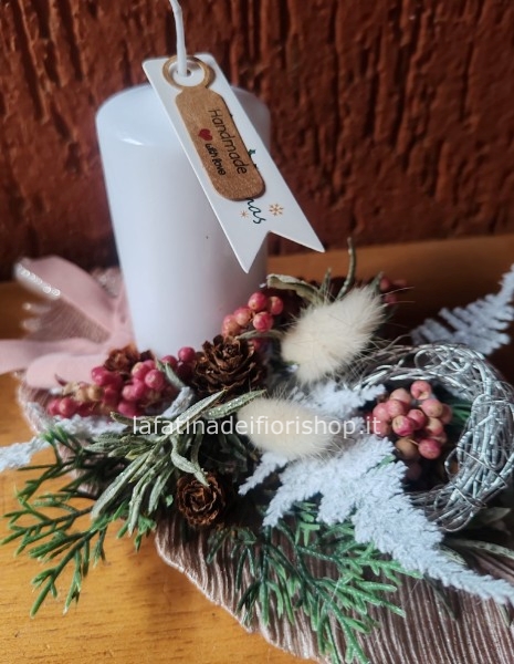 Foglia rosa e Natale